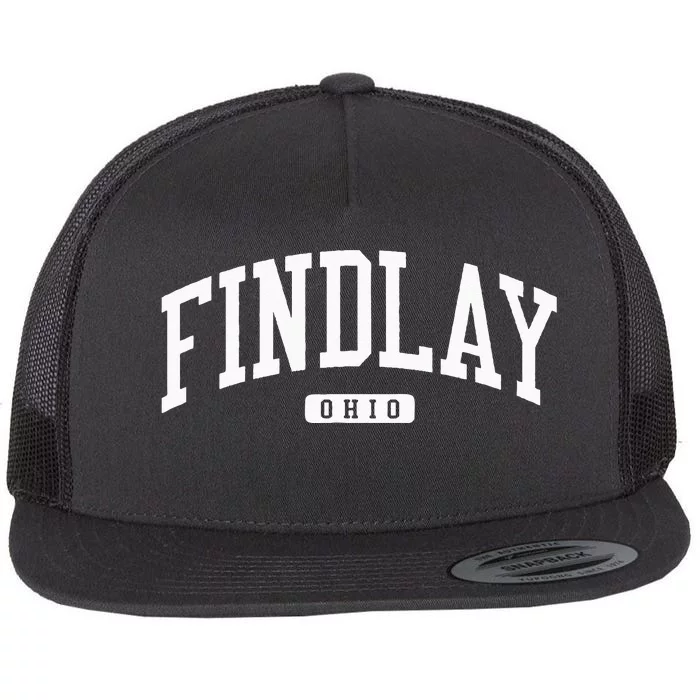 Findlay Ohio OH College University Style Flat Bill Trucker Hat