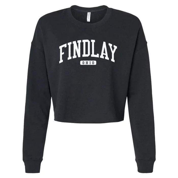 Findlay Ohio OH College University Style Cropped Pullover Crew