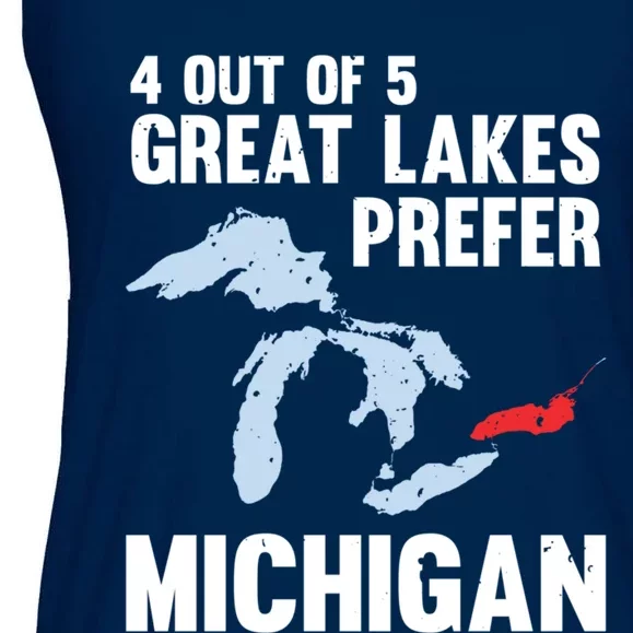 Four Out of Five Great Lakes Prefer Michigan Tee Ladies Essential Flowy Tank