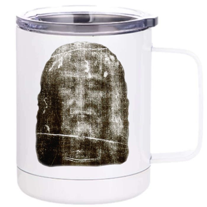 Face Of Our Lord Jesus Christ From The Holy Shroud Of Turin Front & Back 12oz Stainless Steel Tumbler Cup