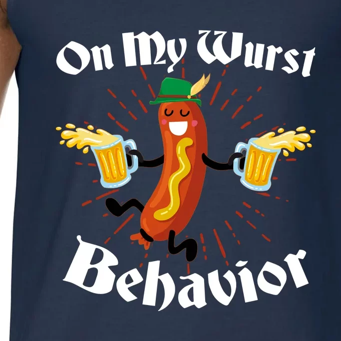 Funny Oktoberfest On My Wurst Behavior Comfort Colors® Tank Top