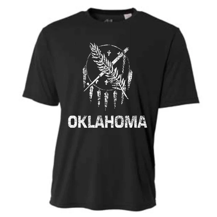 Flag Of Oklahoma The Sooner State Tulsa Norman Edmond Cooling Performance Crew T-Shirt