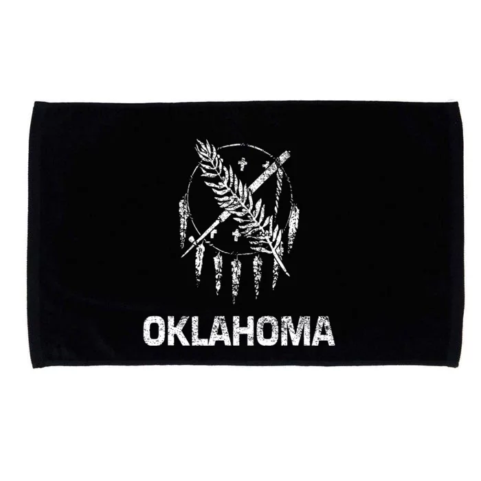 Flag Of Oklahoma The Sooner State Tulsa Norman Edmond Microfiber Hand Towel