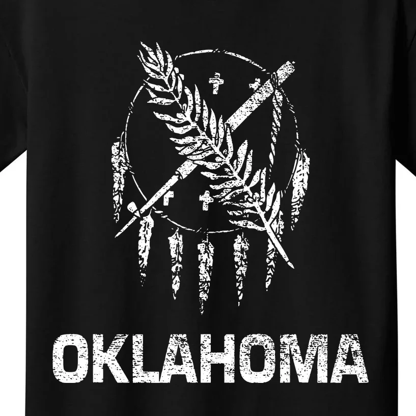 Flag Of Oklahoma The Sooner State Tulsa Norman Edmond Kids T-Shirt