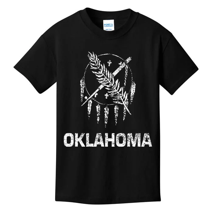 Flag Of Oklahoma The Sooner State Tulsa Norman Edmond Kids T-Shirt