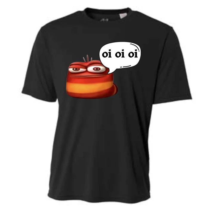 Funny Oi Oi Oi Red Worm Sarcastic Meme Cooling Performance Crew T-Shirt