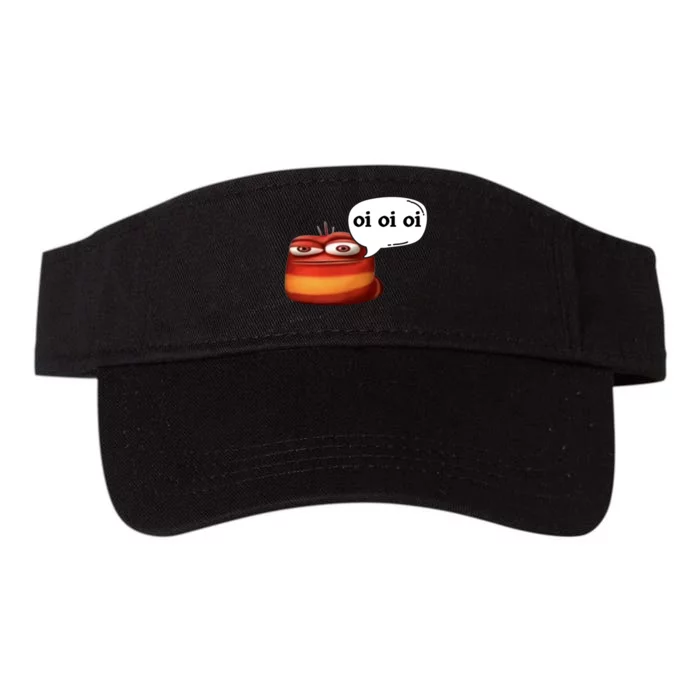 Funny Oi Oi Oi Red Worm Sarcastic Meme Valucap Bio-Washed Visor