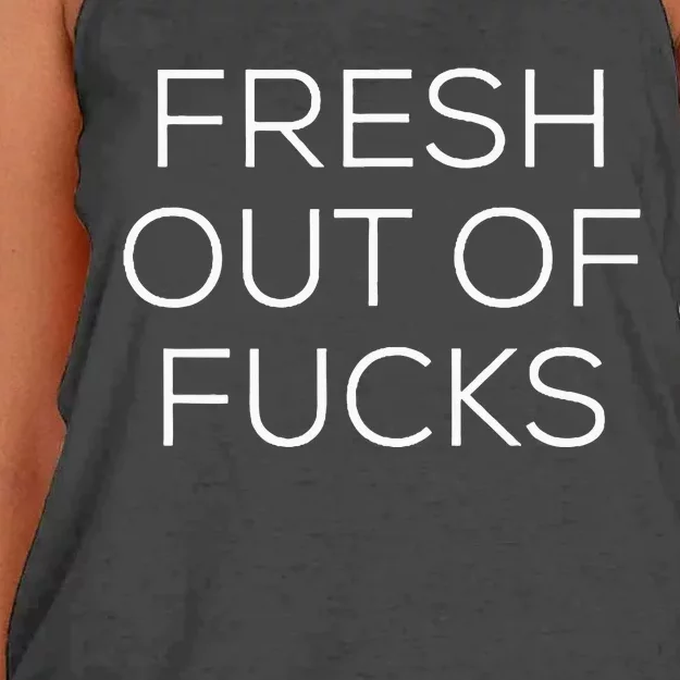 Fresh Out Of Fucks Women's Knotted Racerback Tank