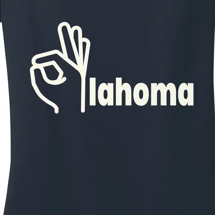 Funny Oklahoma OK State Women's V-Neck T-Shirt