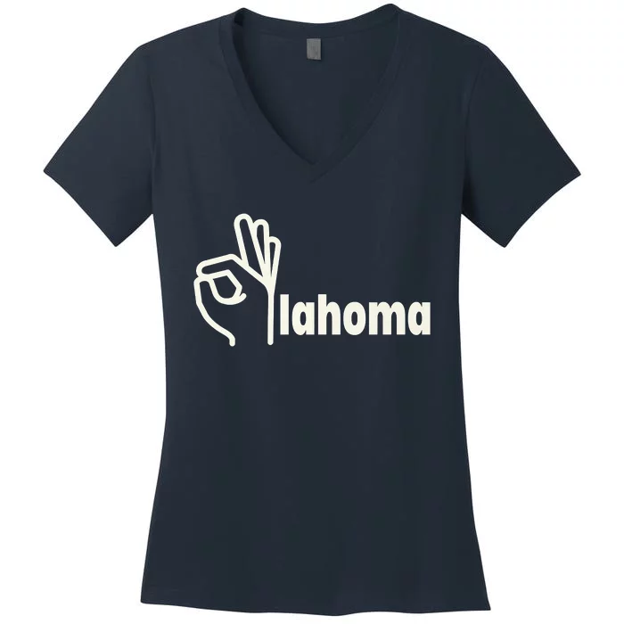 Funny Oklahoma OK State Women's V-Neck T-Shirt