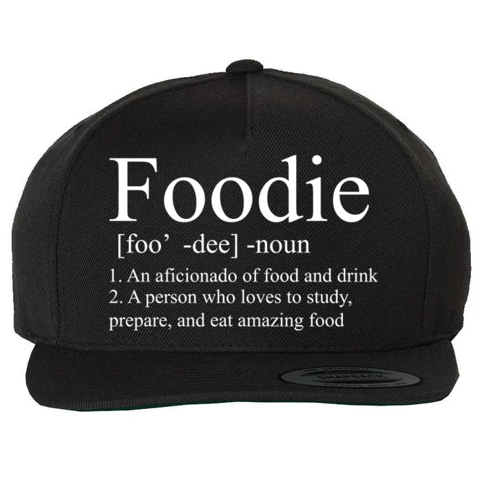 Foodie Definition Wool Snapback Cap