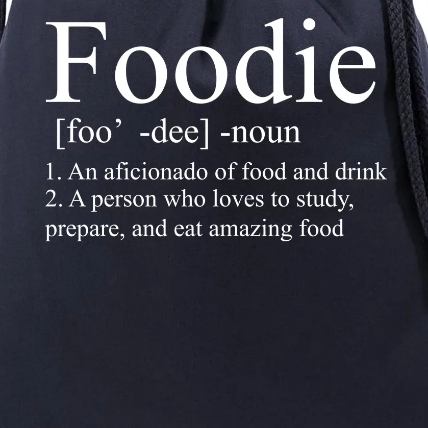 Foodie Definition Drawstring Bag