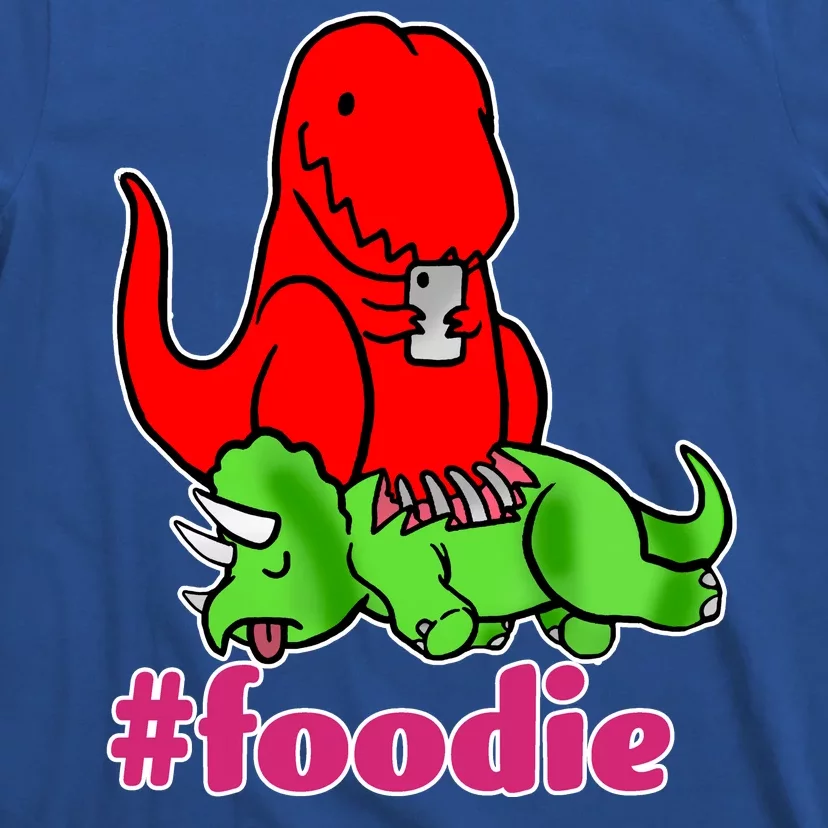 Foodie T-rex Food Selfie T-Shirt