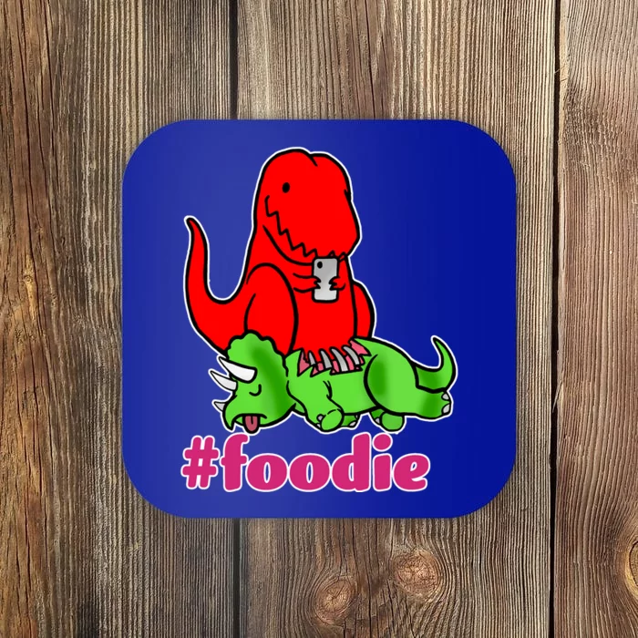 Foodie T-rex Food Selfie Coaster