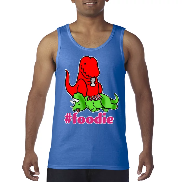 Foodie T-rex Food Selfie Tank Top