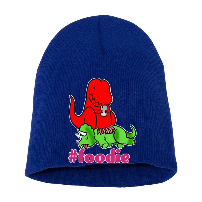 Foodie T-rex Food Selfie Short Acrylic Beanie