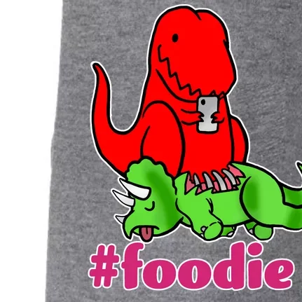 Foodie T-rex Food Selfie Doggie 3-End Fleece Hoodie