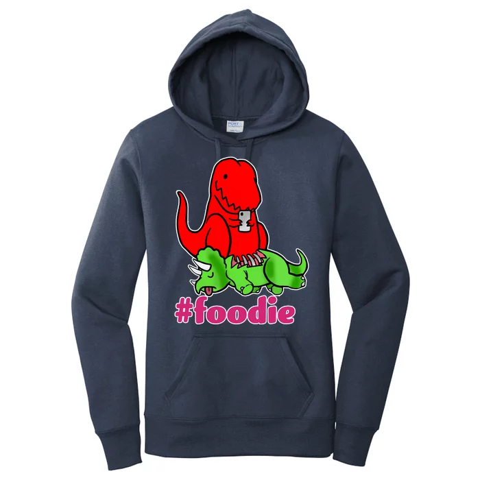 Foodie T-rex Food Selfie Women's Pullover Hoodie