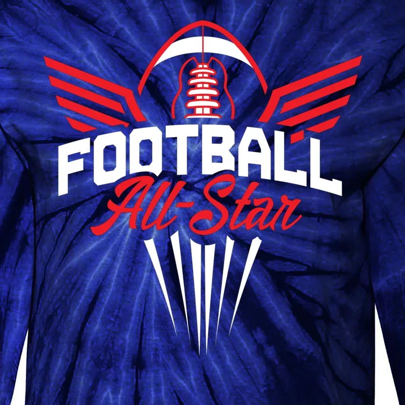 Football All-Star Team Jersey Logo Tie-Dye Long Sleeve Shirt