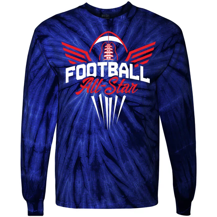 Football All-Star Team Jersey Logo Tie-Dye Long Sleeve Shirt