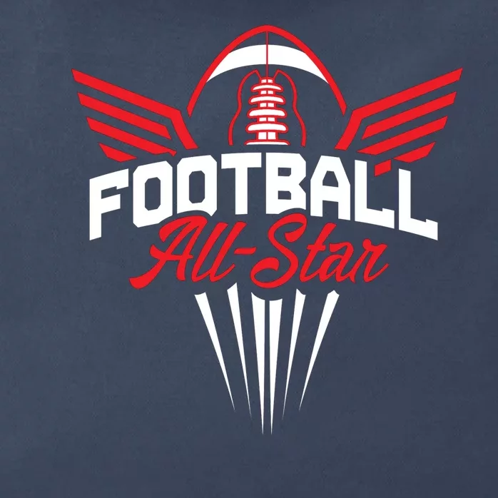 Football All-Star Team Jersey Logo Zip Tote Bag