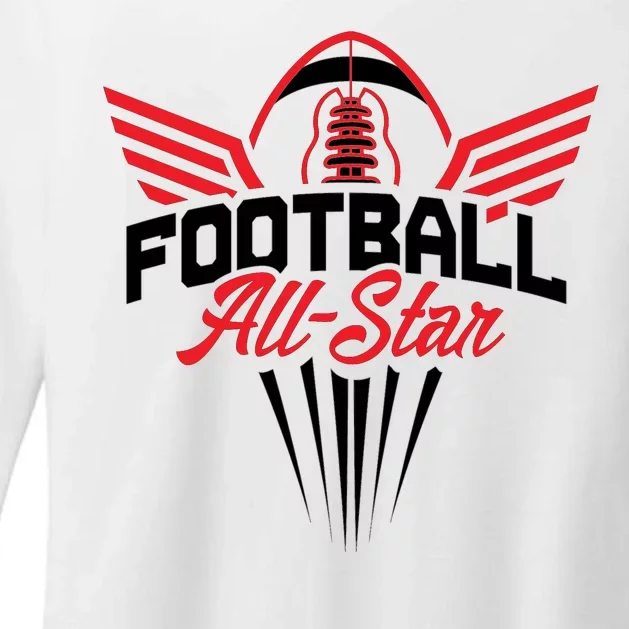 Football All-Star Team Jersey Logo Womens CVC Long Sleeve Shirt