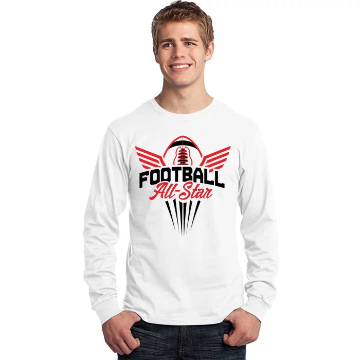 Football All-Star Team Jersey Logo Tall Long Sleeve T-Shirt