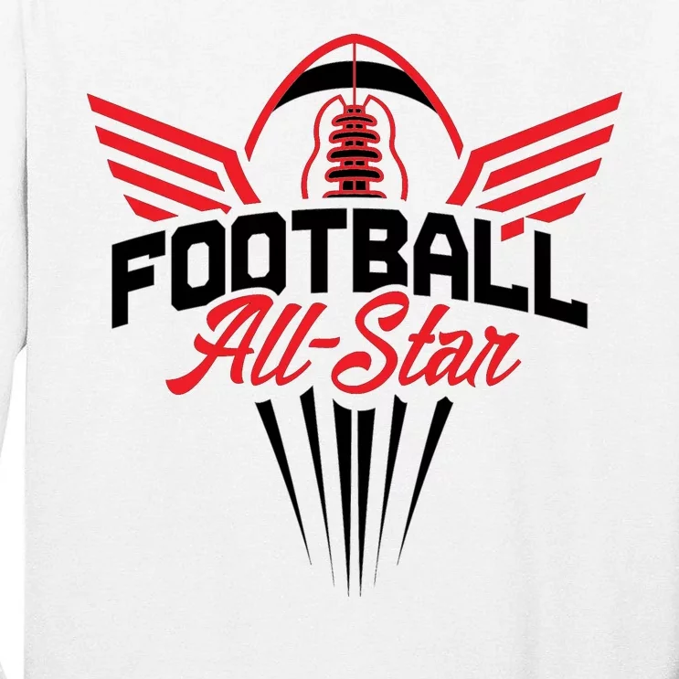 Football All-Star Team Jersey Logo Tall Long Sleeve T-Shirt