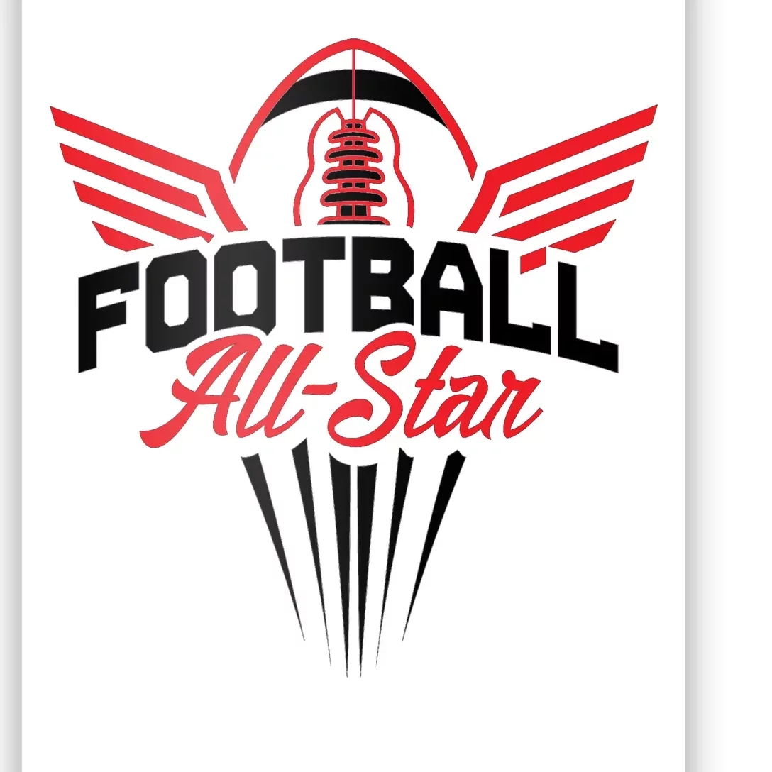 Football All-Star Team Jersey Logo Poster