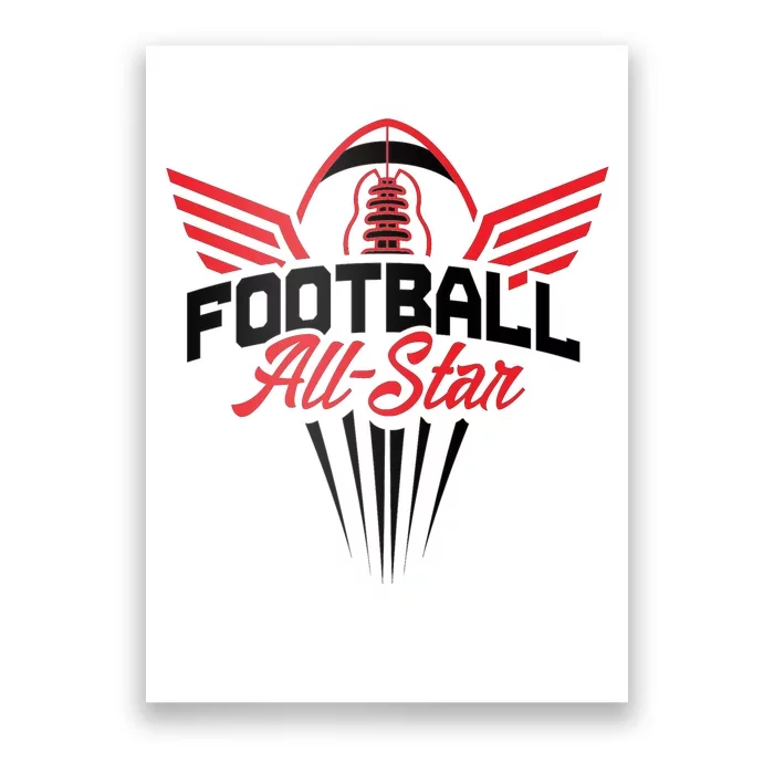 Football All-Star Team Jersey Logo Poster