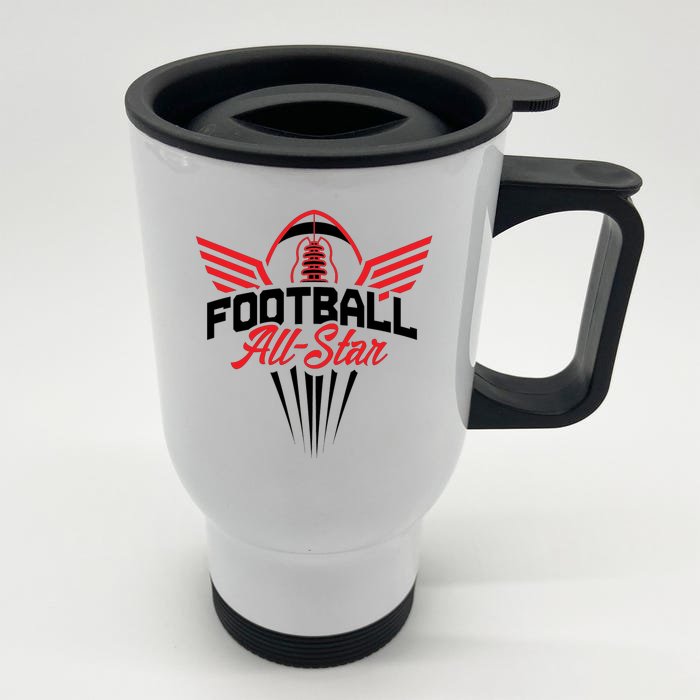 Football All-Star Team Jersey Logo Front & Back Stainless Steel Travel Mug