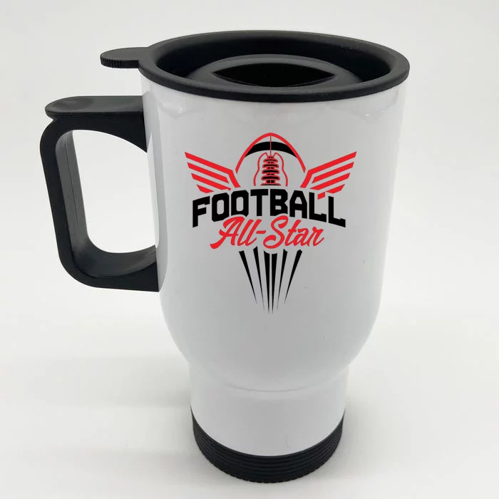 Football All-Star Team Jersey Logo Front & Back Stainless Steel Travel Mug