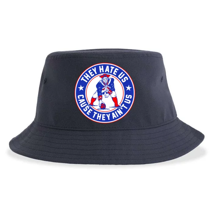 Football Champions They Hate Us Cause They Ain't US New England Sustainable Bucket Hat