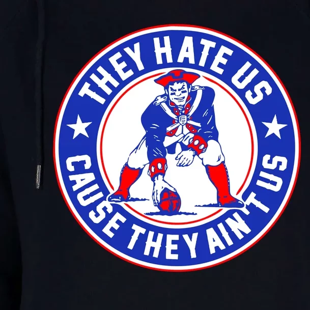 Football Champions They Hate Us Cause They Ain't US New England Womens Funnel Neck Pullover Hood