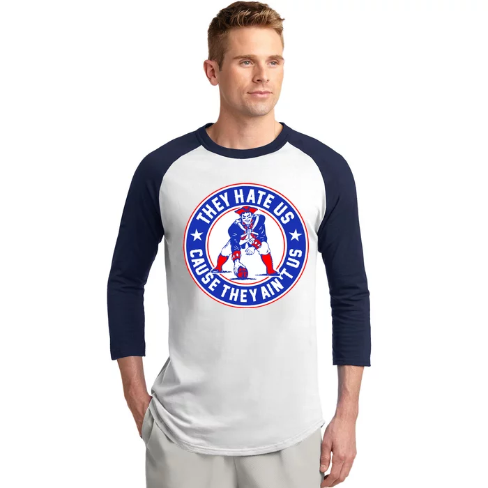 Football Champions They Hate Us Cause They Ain't US New England Baseball Sleeve Shirt