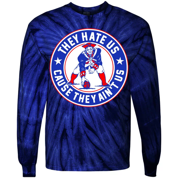 Football Champions They Hate Us Cause They Ain't US New England Tie-Dye Long Sleeve Shirt