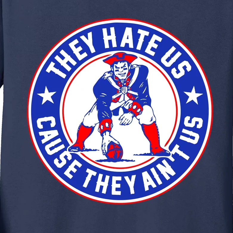 Football Champions They Hate Us Cause They Ain't US New England Kids Long Sleeve Shirt