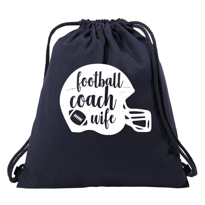 Football Coach Wife Drawstring Bag