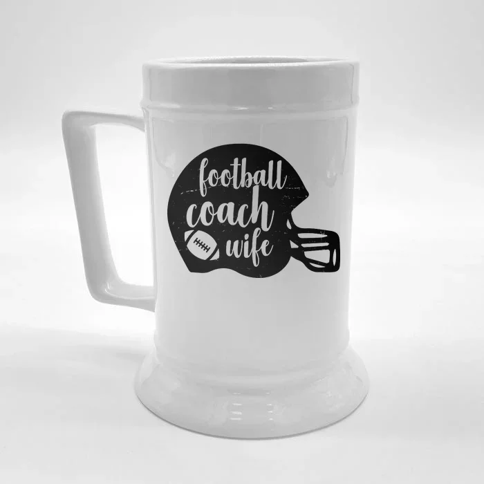 Football Coach Wife Front & Back Beer Stein