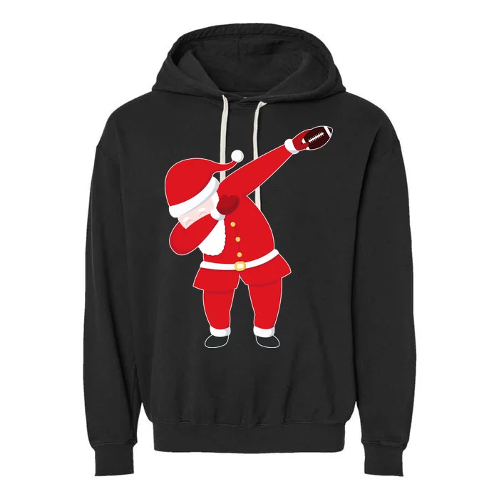 Football Dabbing Santa Garment-Dyed Fleece Hoodie