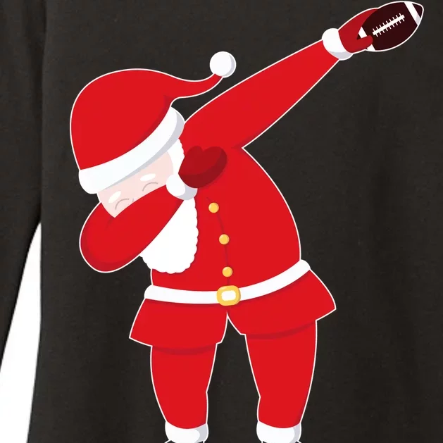 Football Dabbing Santa Womens CVC Long Sleeve Shirt