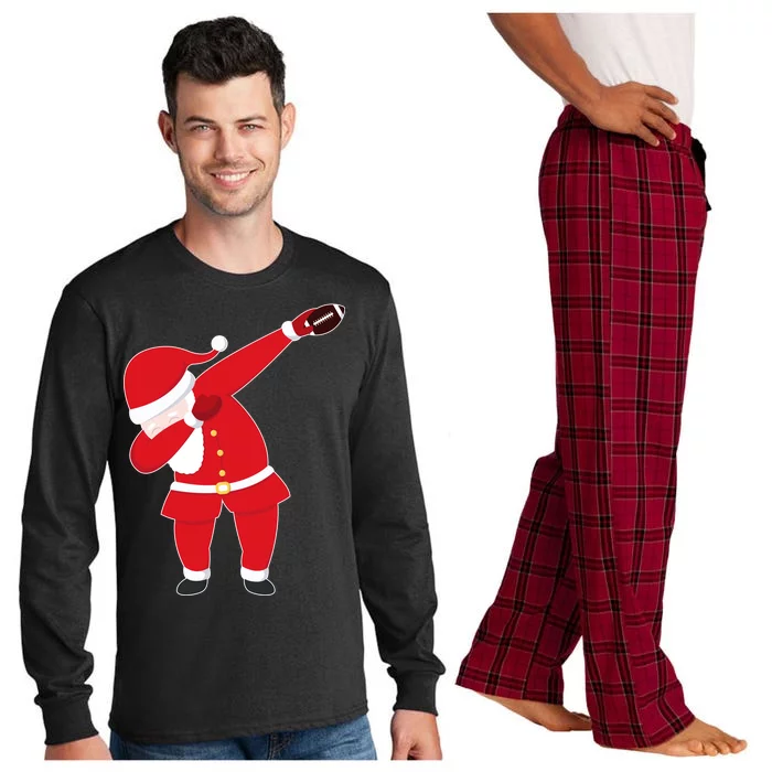 Football Dabbing Santa Long Sleeve Pajama Set