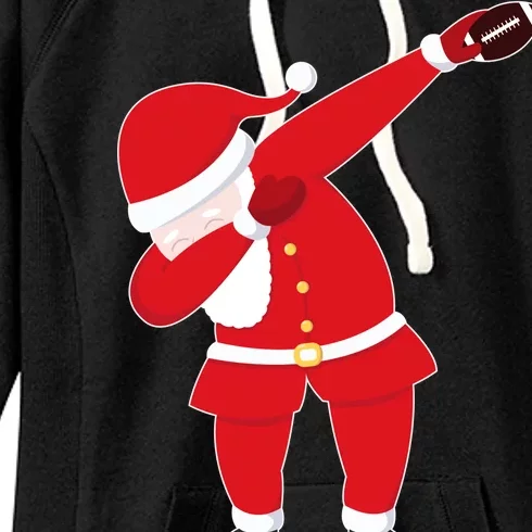 Football Dabbing Santa Women's Fleece Hoodie