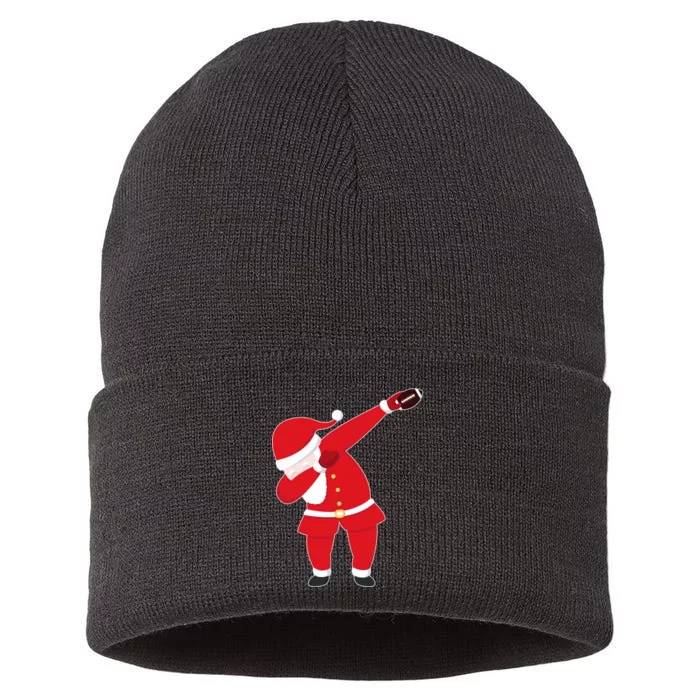 Football Dabbing Santa Sustainable Knit Beanie