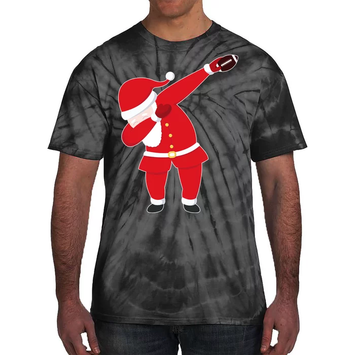 Football Dabbing Santa Tie-Dye T-Shirt