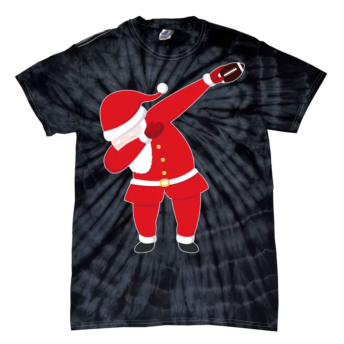 Football Dabbing Santa Tie-Dye T-Shirt