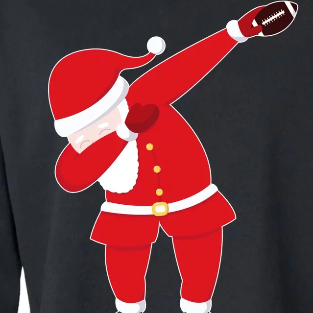 Football Dabbing Santa Cropped Pullover Crew