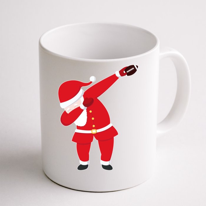 Football Dabbing Santa Front & Back Coffee Mug