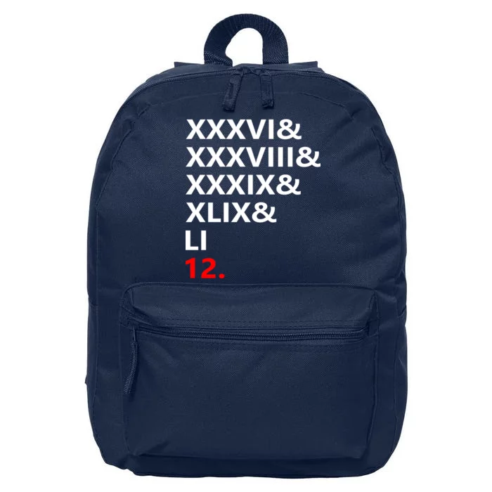 Football Goat New England 5 Time World Champion #12 16 in Basic Backpack