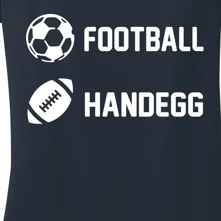 Football Handegg Soccer Women's V-Neck T-Shirt